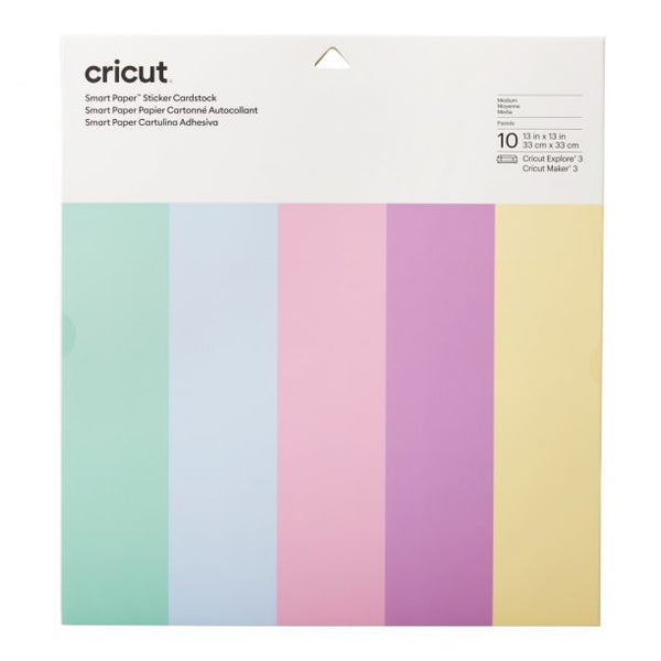 CRICUT Smart Paper™ Sticker Cardstock 帶背膠卡片 - 粉彩色 (2008320) - 香港行貨