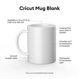 Cricut Ceramic Mug Blank - White 白色陶瓷馬克杯 12 oz/340 ml x 2 pcs (2007821) - 香港行貨