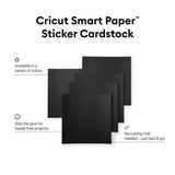 CRICUT Smart Paper™ Sticker Cardstock 帶背膠卡片 - 黑色 (2008316) - 香港行貨