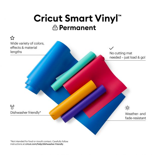 CRICUT Smart Vinyl Permanent 乙烯基耐久系列 - 黑色 (2008621) - 香港行貨